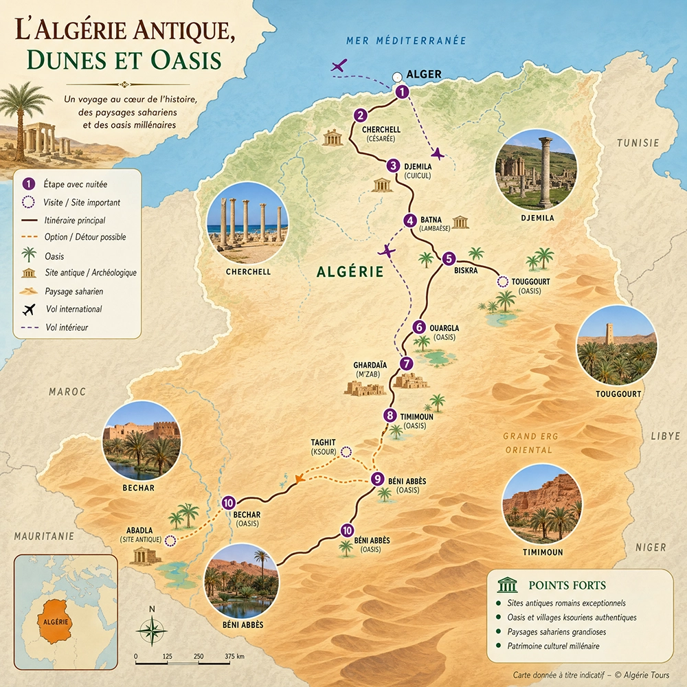 Circuit alherie antique dune oasis