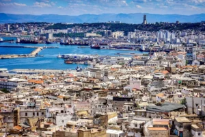 Baie d'Alger depuis les hauteurs de la ville, Algérie
