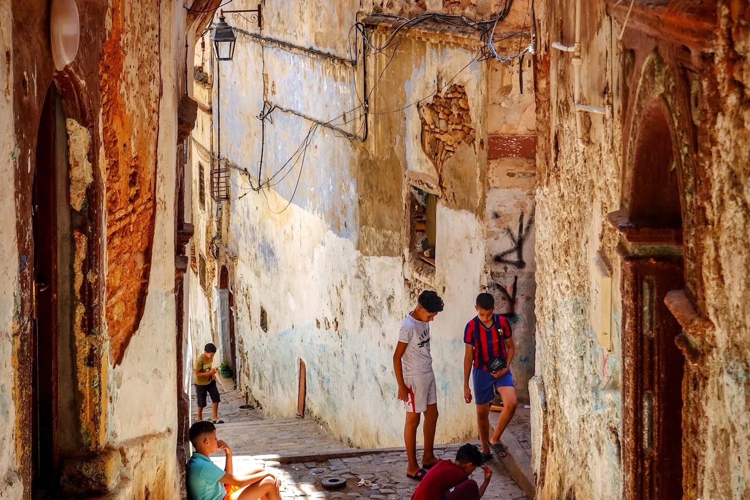 Maisons blanches de la Casbah d'Alger, Algérie